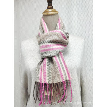 New Design Women Infinity Jacquard Wool Scarf